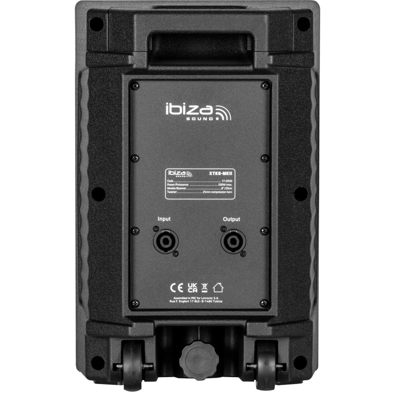 Pack Sono 2 Enceintes Passives Ibiza XTK8-MKII 8" 200W - Ampli 2x240W AMP300-MKII - Pieds support -