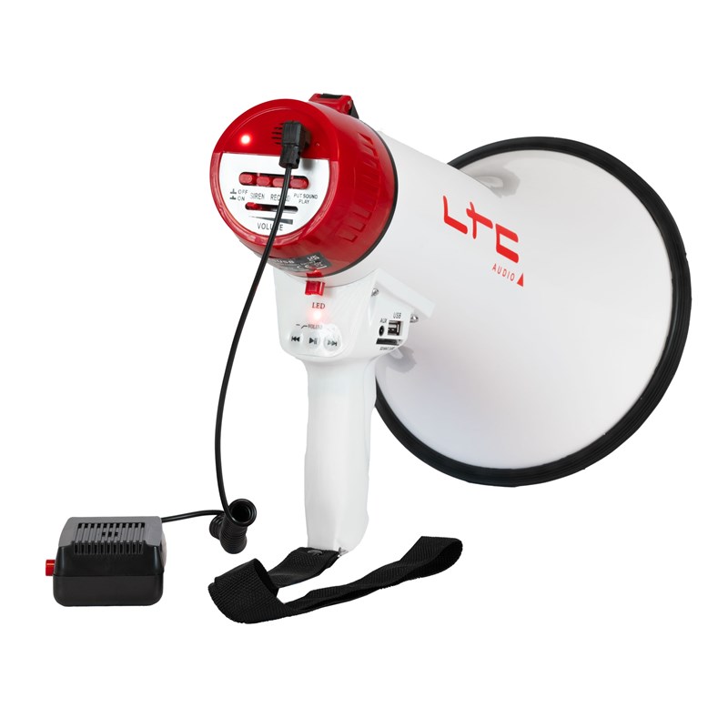 Mégaphone 35W avec USB, SD, AUX et batterie rechargeable portable
