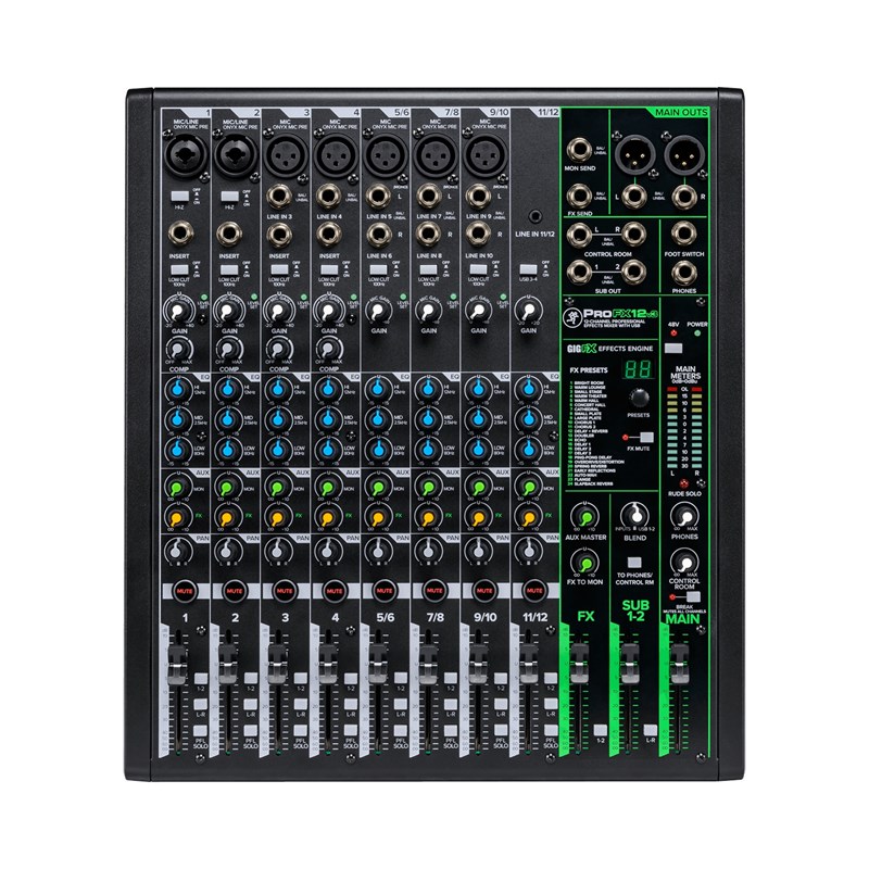 Console Table de Mixage Analogique - USB 12 Canaux FX entree casque