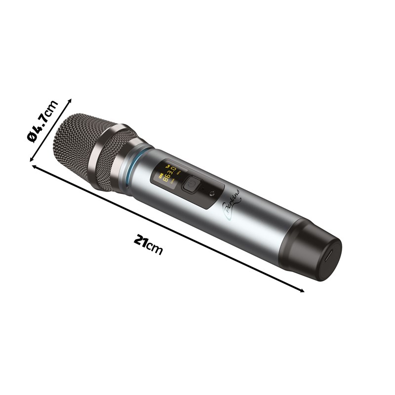 Microphone sans fil UHF - Recharge USB