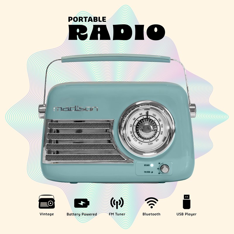 Radio vintage sur batterie