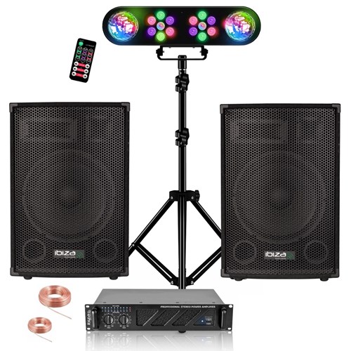 PACK AMP1000 + DISCO15B + LEDBAR