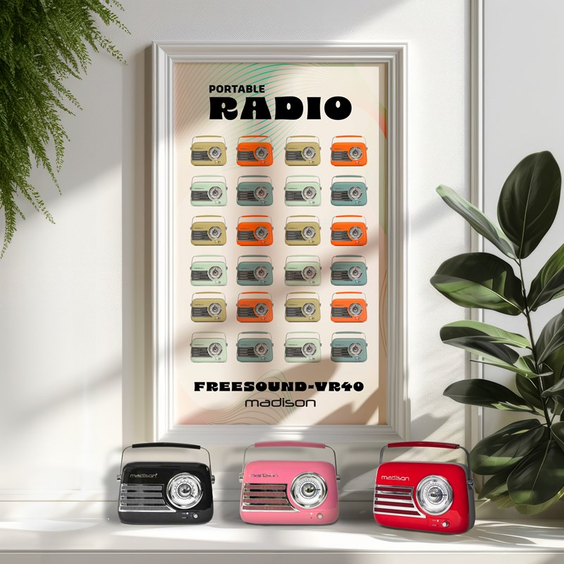 Radio vintage sur batterie - Rétro