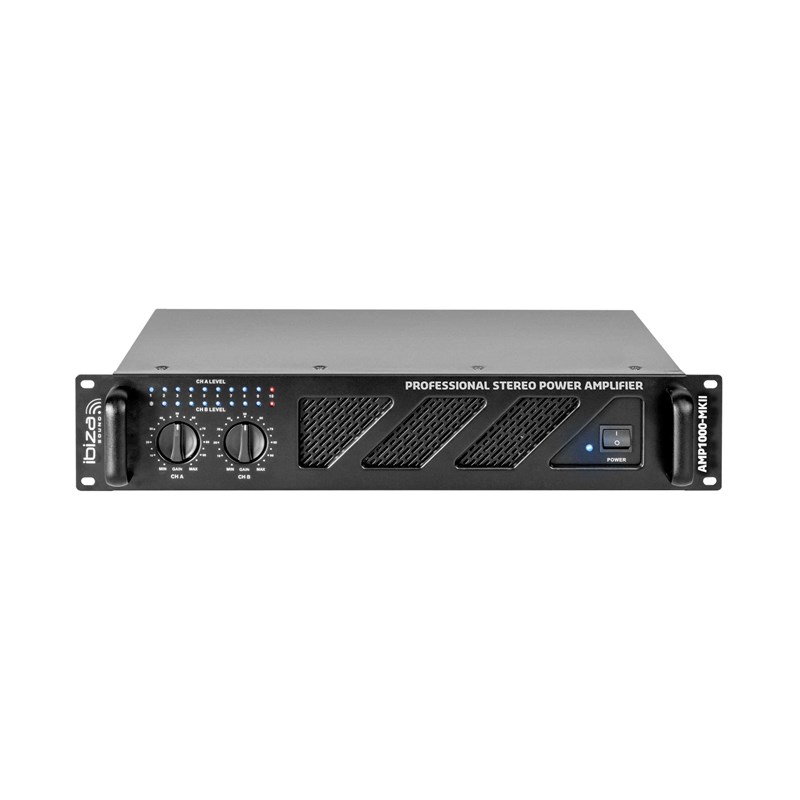 Amplificateur sono 2 x 800W - Format rack 2U face