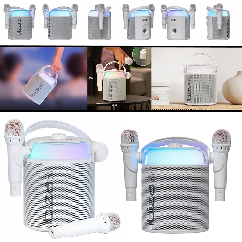 Pack Enceinte karaoké Bluetooth 120W - Effet Astro LED