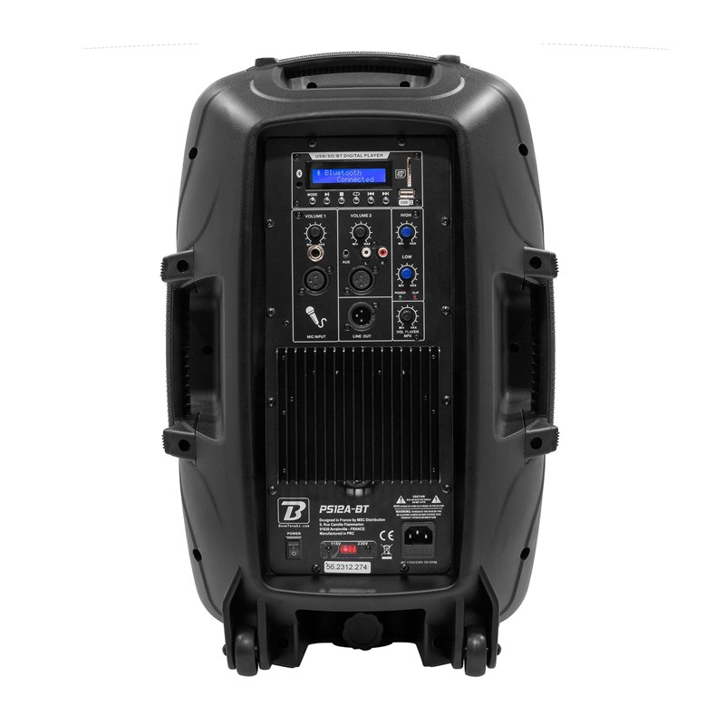 Enceinte amplifiée 12" 400W - Bluetooth USB SD puissant