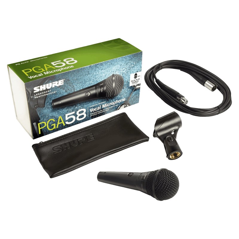 Micro dynamique voix cardio - câble XLR-XLR & pince - PGA58-XLR Chant