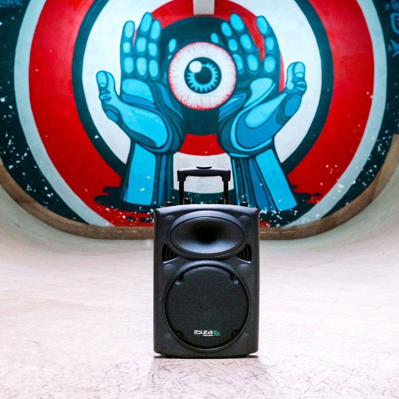 Sono portable 15" avec Bluetooth, USB et 2 micros VHF - PORT15VHF-BT contextuel