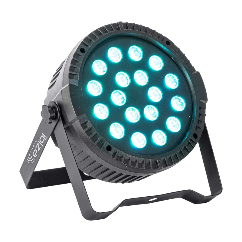Projecteur PAR - 18 LED RVB 1W - Télécommande IBIZA automatique