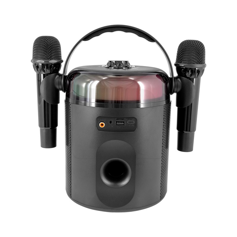 Enceinte karaoké portable Bluetooth à LED - 2 micros musique