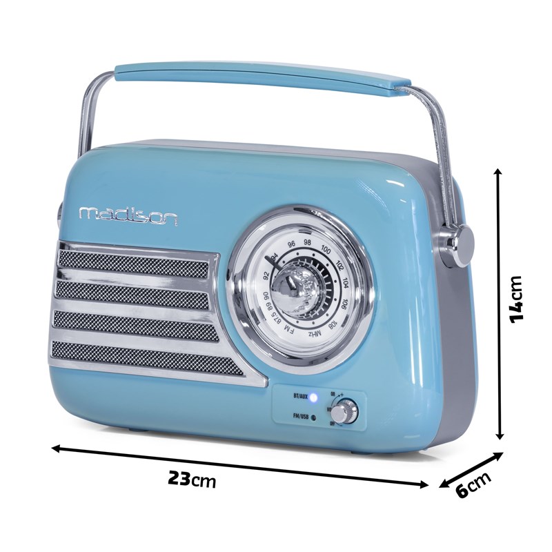Radio vintage sur batterie - BT, USB