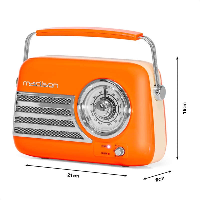 Radio vintage sur batterie - BT, USB