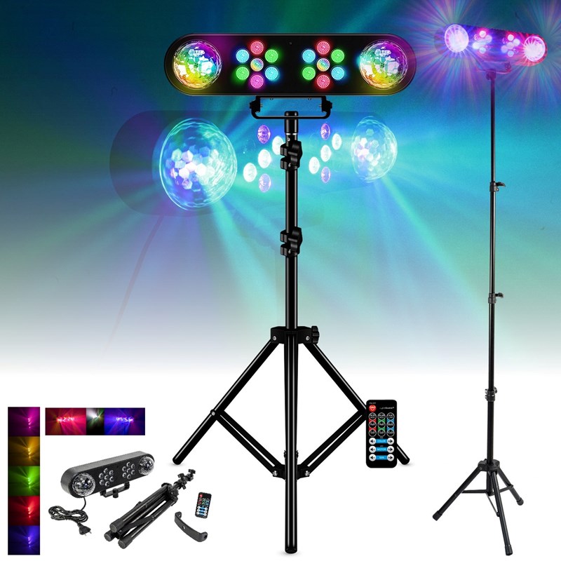 Pack Enceinte karaoké 600W - Pied lumière 4-en-1