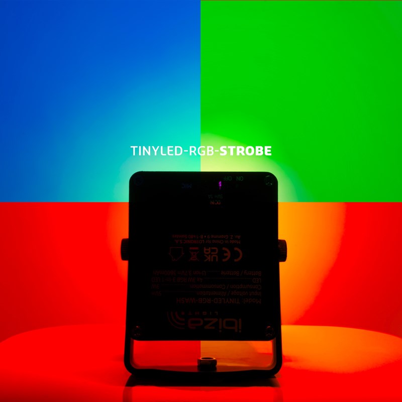 Effet LED STROBE - 6 x 1W RVB - Sur batterie portable