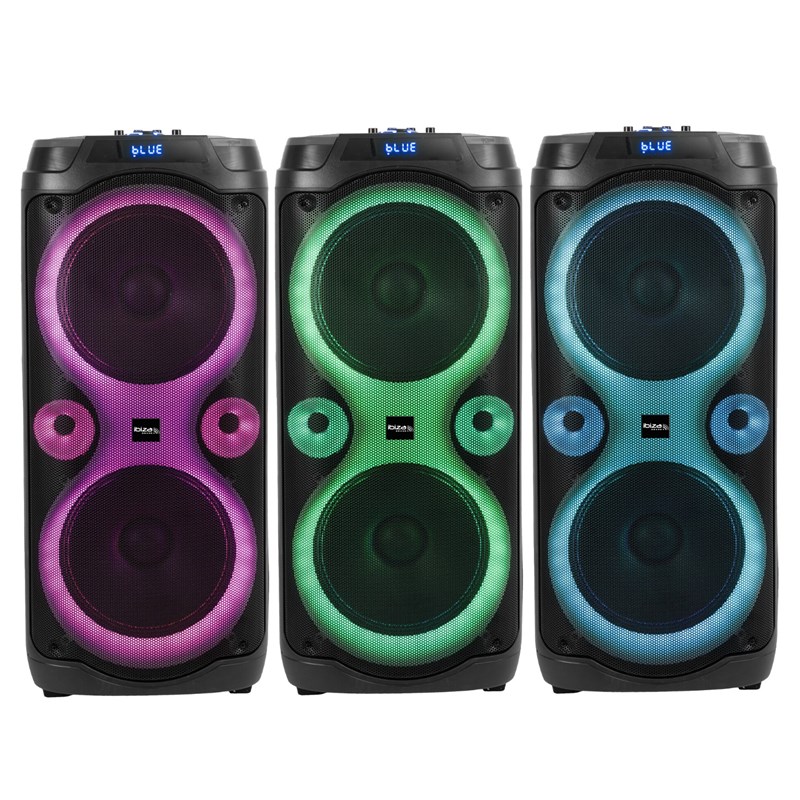 Pack Enceinte Karaoké Bluetooth 1000W - 2 Micros - Machine Fumée 700W - Effet Astro Fête