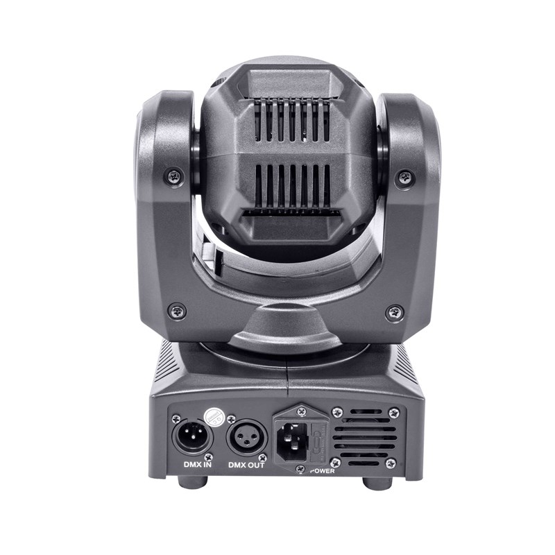 Lyre LED blanche 10W - 7 gobos, 7 couleurs, DMX disco