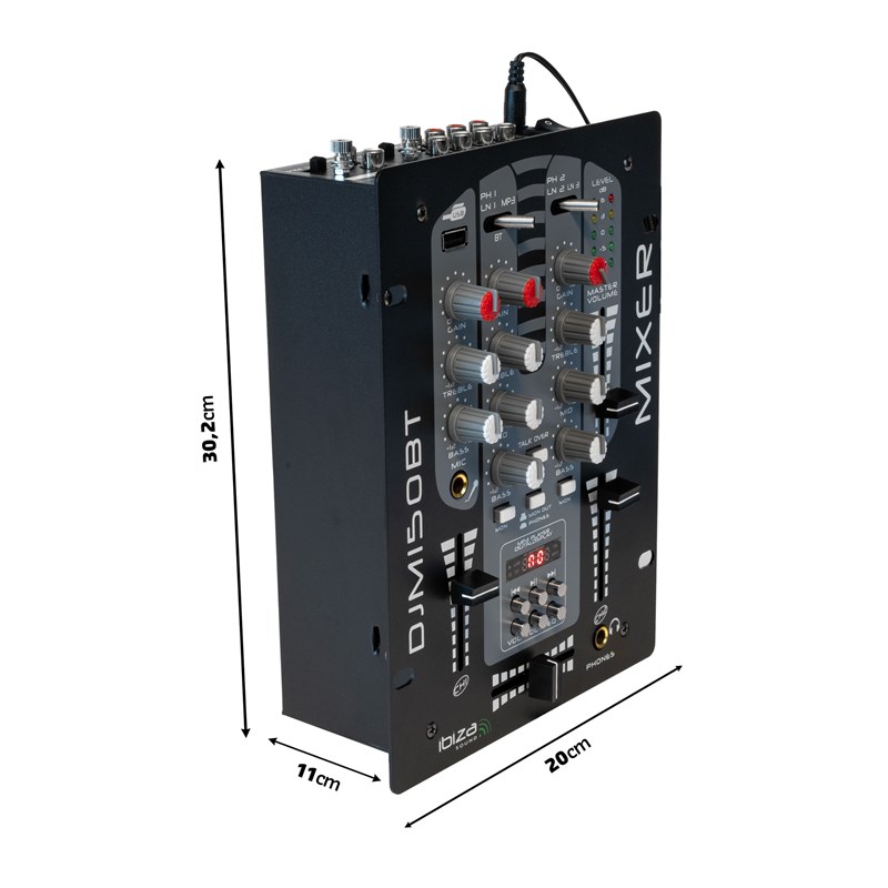 Table de mixage - 2 voies/5 canaux avec Bluetooth & USB