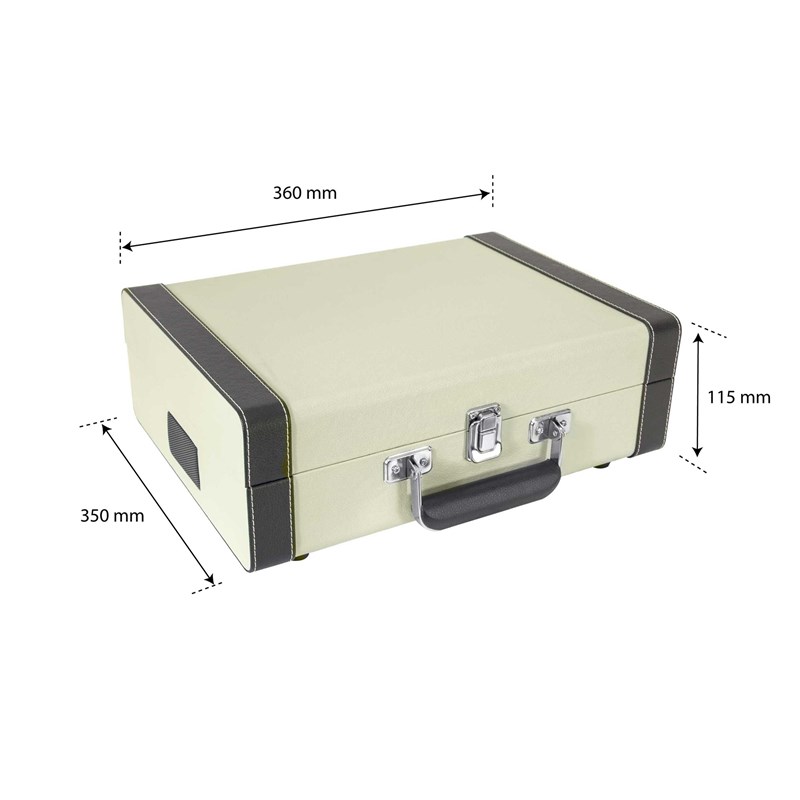 Mallette tourne disque Madison MAD-RETROCASE-CR avec BLUETOOTH, USB, SD - mallette