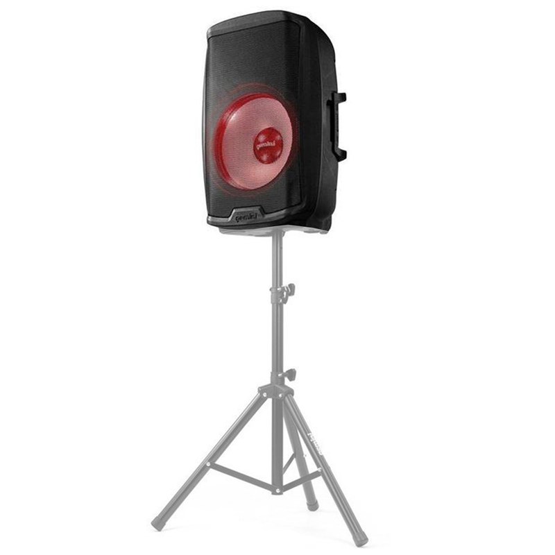 Enceinte active 15" 2000W LED Bluetooth noir - sur pied