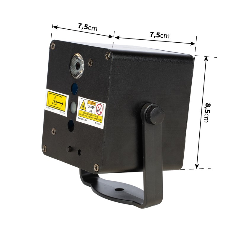 Effet LED 3W + Laser RVB - Sur batterie projecteur
