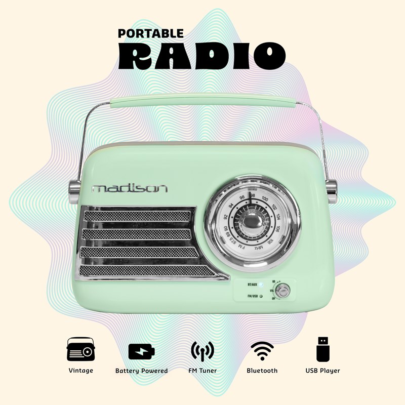 Radio vintage sur batterie