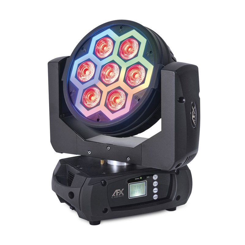 Lyre Wash LED 7x12W effet kaléidoscopique DMX