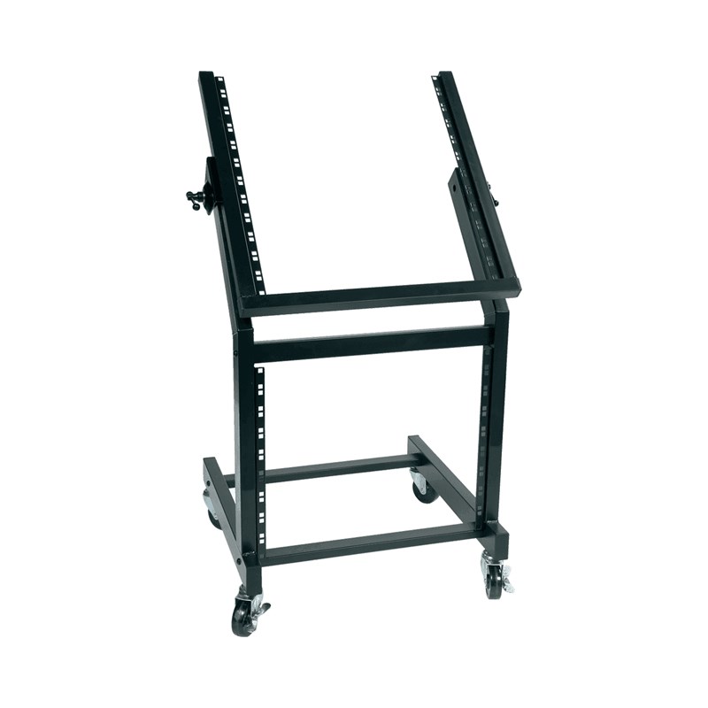 Rack 19" sur roulettes pour studio - 9U + 12U - Noir support