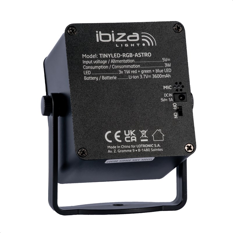 Effet LED ASTRO - 3 x 1W RVB - Sur batterie lumière