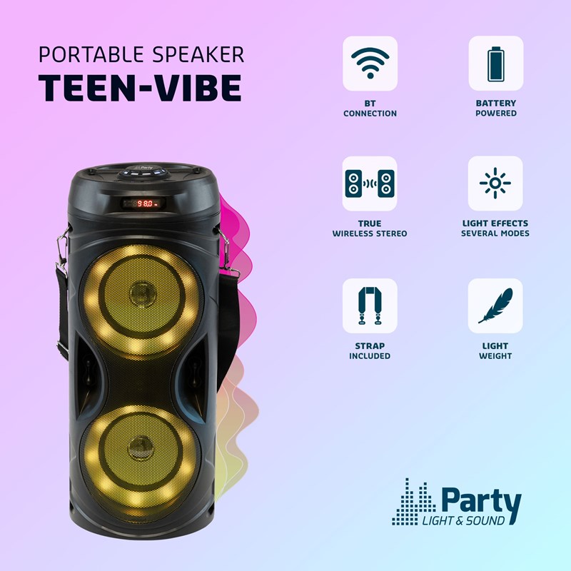 Enceinte BT Sur batterie avec LED USB