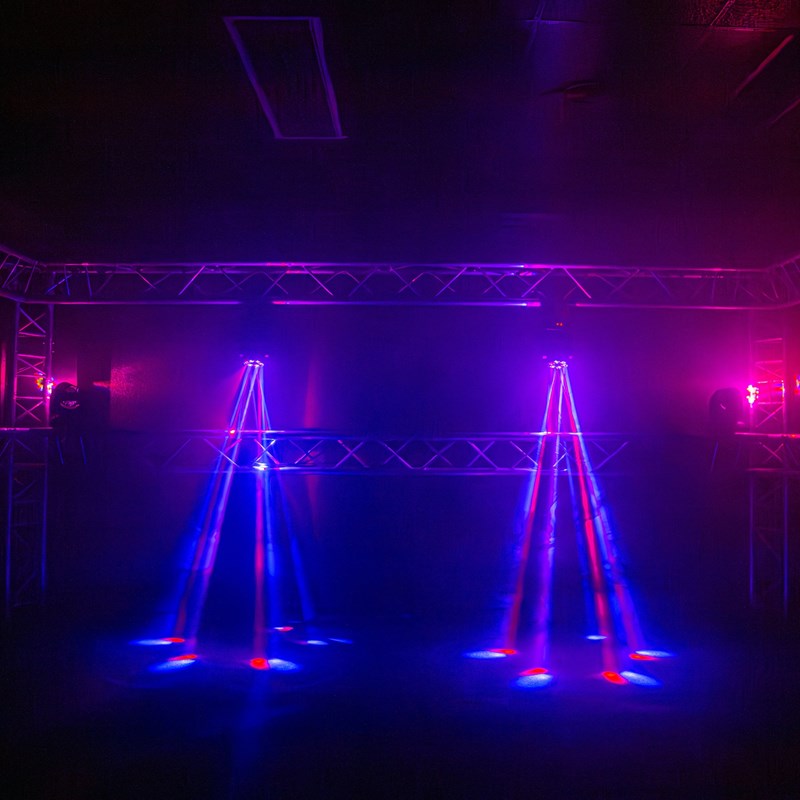 Lyre LED effet tournant – 6x10W + laser vert – DMX - Moving Bee FX-LZR ambiance