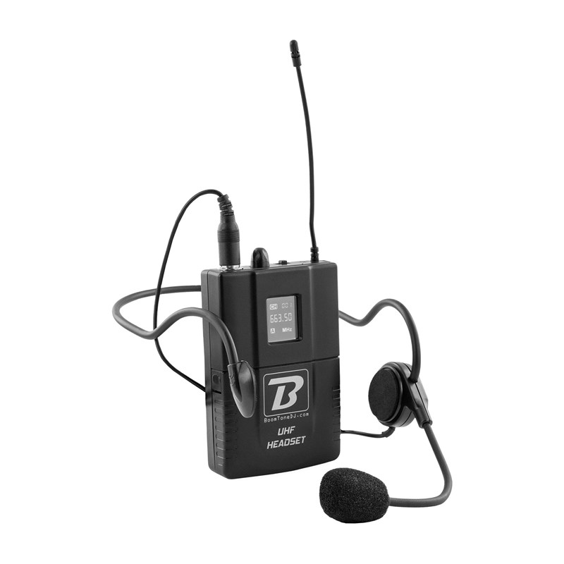 Micro serre-tête UHF mains libres - 80m - 6h autonomie microphone