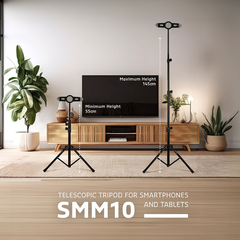 Trépied télescopique pour tablette - 0,55 à 1,45 m