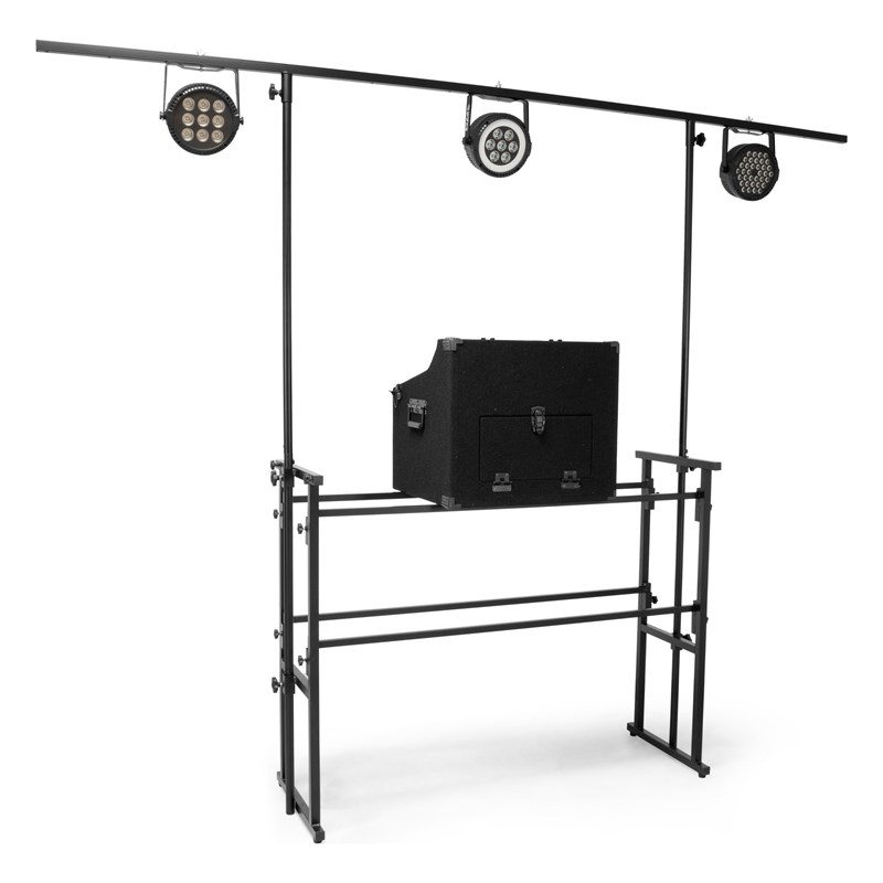Support DJ mobile avec portique de lumière - Sac