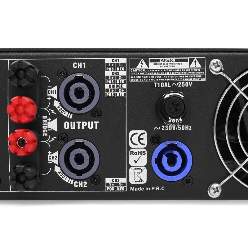 Amplificateur sonorisation 2 canaux - 500W - HP/LP - Elokance - HA 1000 sorties