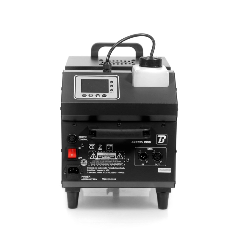 Machine fumée lourde à eau - 1000W DMX + télécommande - Cirrus 1000 - Cirrus 1000 interface