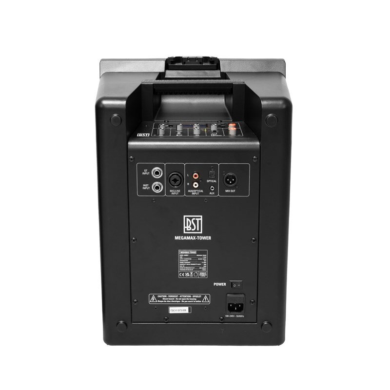 Système avec enceinte colonne et caisson de Basses 10"/25cm 480W - arrière