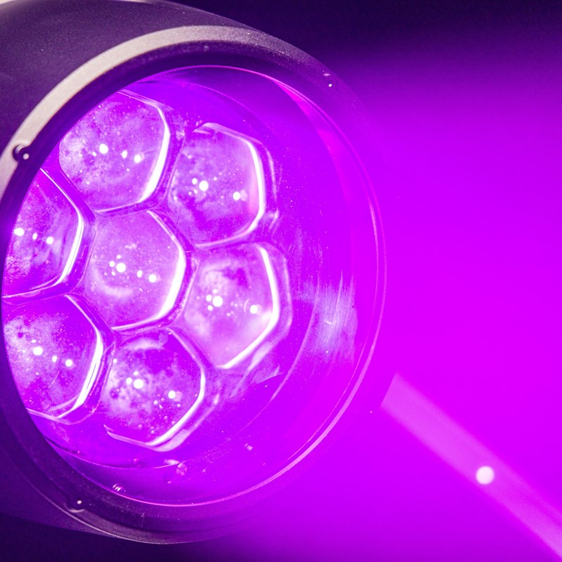 Projecteur LED RGBW 280W - Zoom 5°-45° - IP65 DMX - pourpre