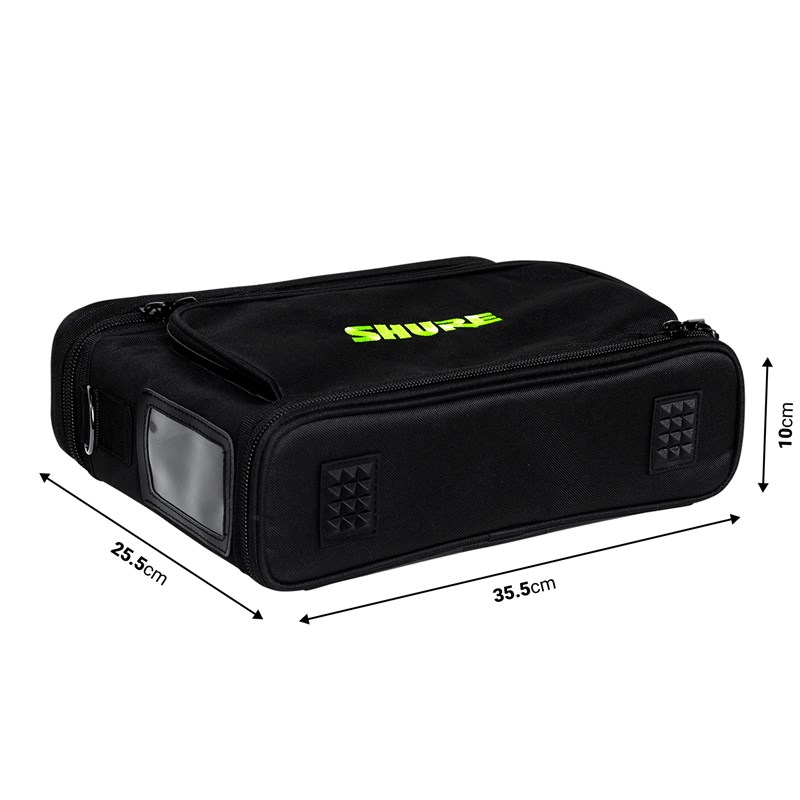 Sac en Nylon Rembourré pour 1 Système HF Complet - Shure ASG SH-WSYS-BAG - dimensions