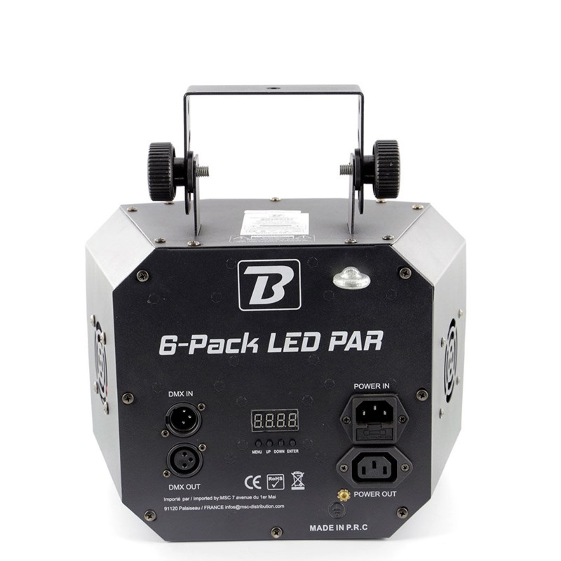 Jeu de lumière LED multicolore - strobe & télécommande - DJ 6 Pack LED PAR Back