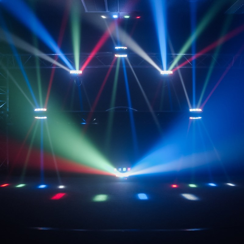 Jeu de lumière effet Beam - 8 LED CREE 3W RGBW évènement