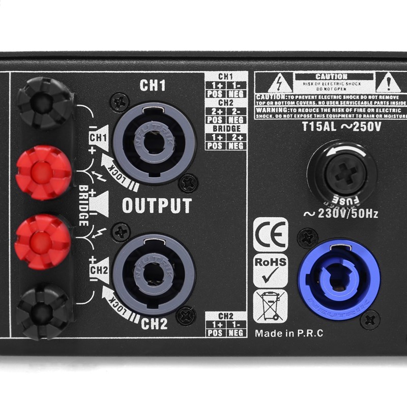 Amplificateur sonorisation 2 canaux - 1,2kW - HP/LP - Elokance - HA 2400 sorties