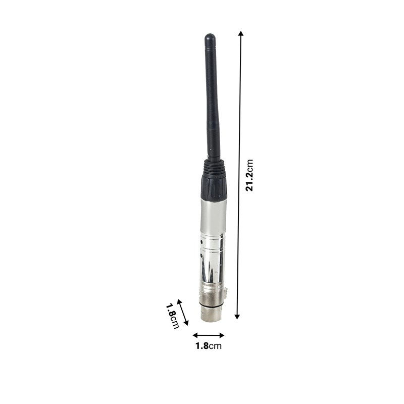 Récepteur DMX sans fil XLR femelle USB 2.4GHz - dimensions