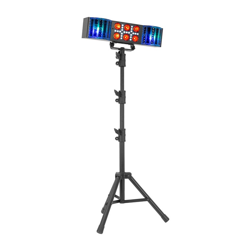 Twin Derby 3-en-1 LED - Derby Wash Strobe - Trépied lumière