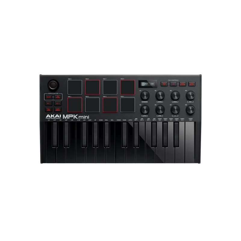 Clavier MIDI USB 25 Mini Notes 8 Pads Écran OLED - Akai KAP MPKMINI3BK - pad