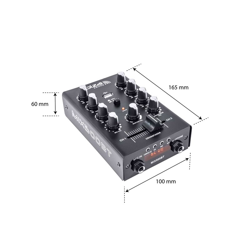 Table de mixage 2 canaux - USB & BT intégrés DJ
