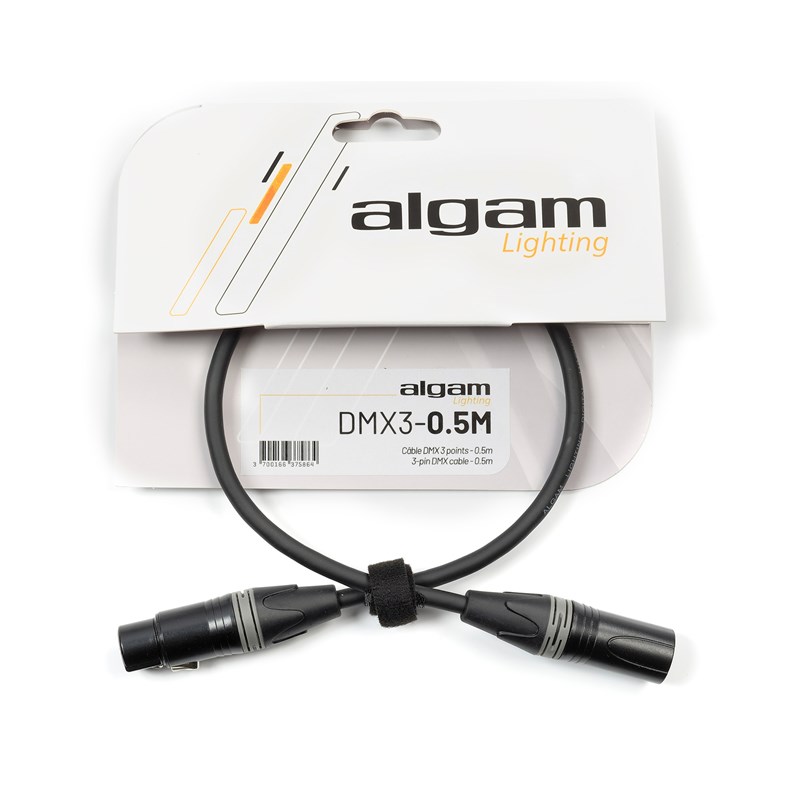 Câble DMX 3 Points - 0,5 m XLR
