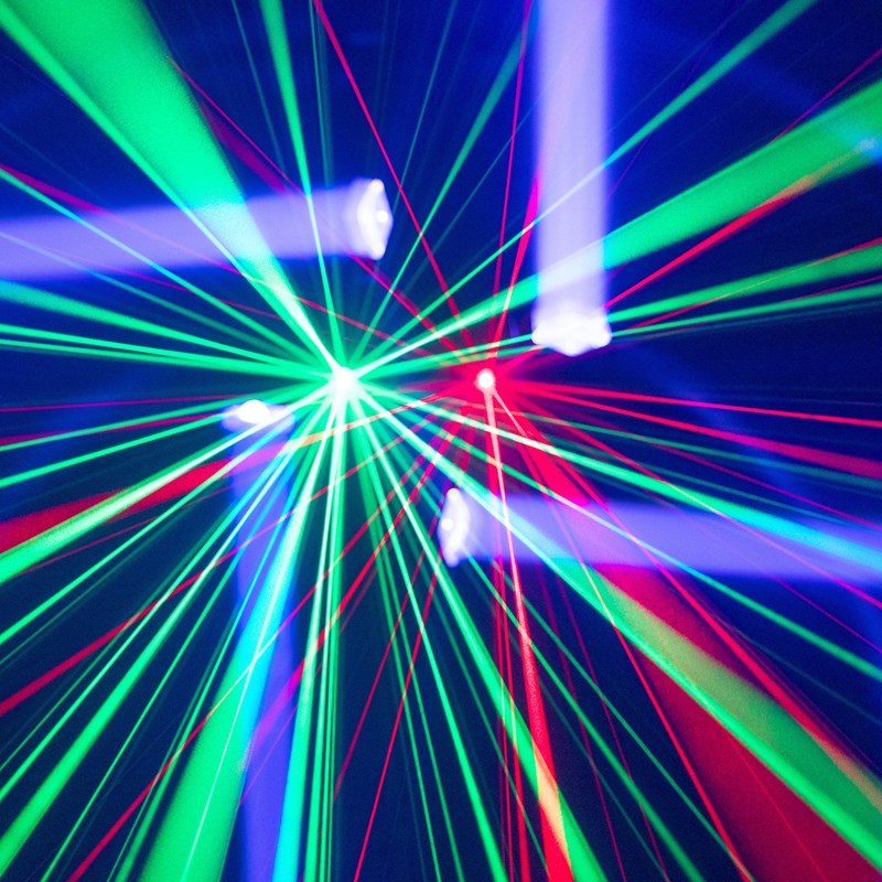 Jeu Lumières Combinés 3-en-1 Laser Beam Disco Strobe DMX