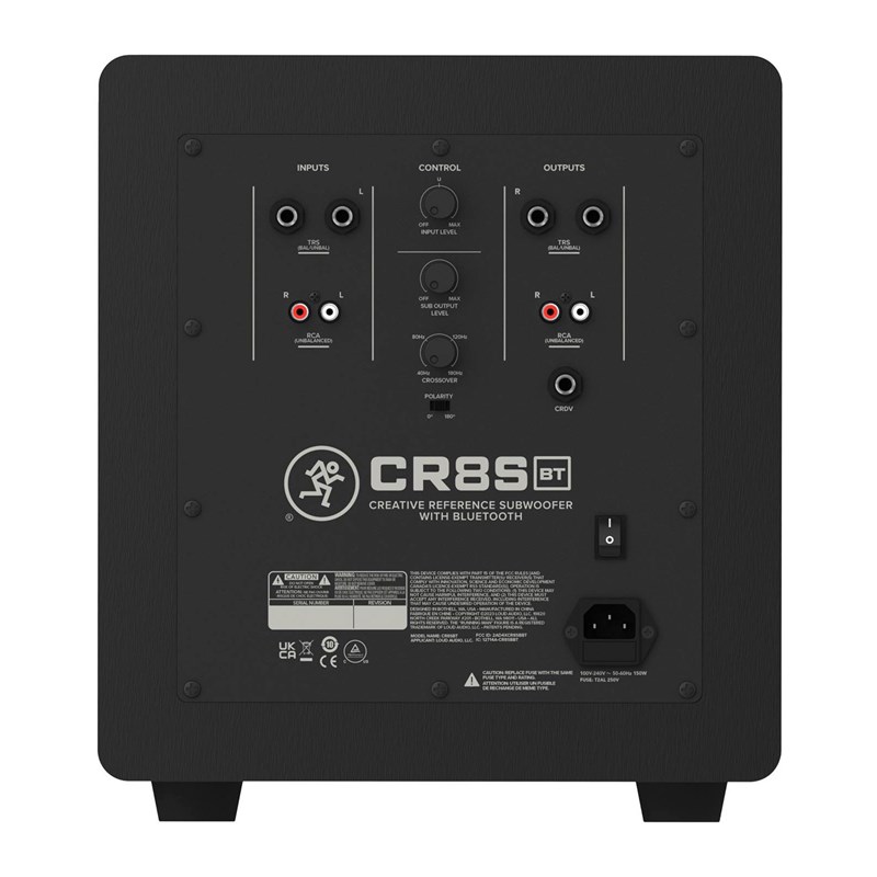 Caisson de basses actif 8" Bluetooth avec télécommande grave