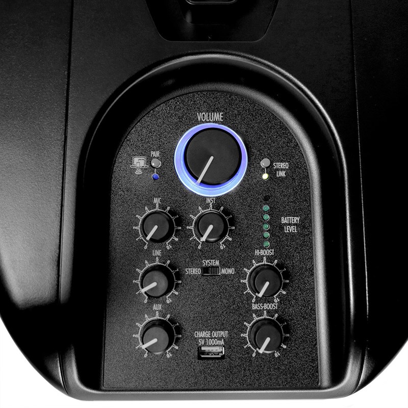 Système sono colonne sur batterie 500W - Mixeur intégré - Elokance - Line One Play interface