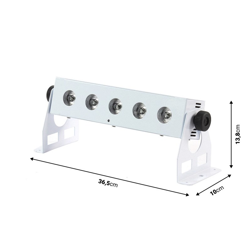 Barre LED ultra-compacte - RGBW 5 x 8W lumineux